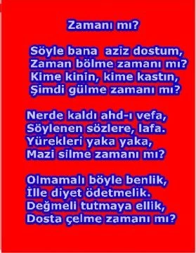Zamanı mı?