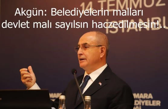 Akgün: Belediyelerin malları devlet malı sayılsın haczedilmesin!..