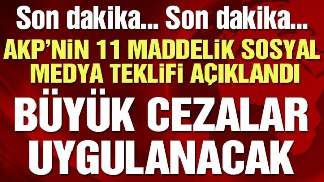 AK Parti’nin Sosyal Medya düzenlemesi TBMM’ye geliyor