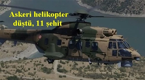Askeri helikopter düştü, 11 şehit