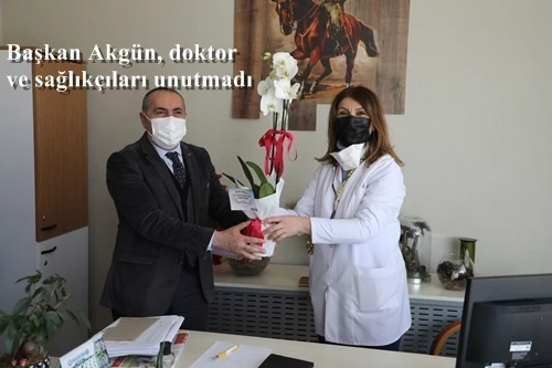 14 Mart Tıp Bayramı nedeniyle, doktor ve sağlıkçılar unutulmadı